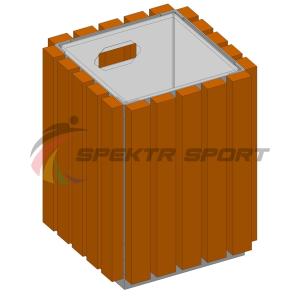 Купить Урна металлическая в деревянной обрешетке SP МФ400 в Ясногорске 