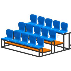 Купить Трибуна мобильная 3 ряда сиденья пластиковые на 15 мест в Ясногорске 