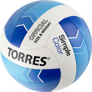 Купить Мяч волейбольный Torres Simple Color любительский р.5 в Ясногорске 